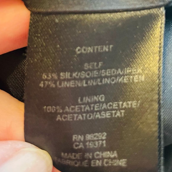 Tibi Black Pink White Abstract Color Block Silk Linen Dress Colorful Career Wear - Picture 8 of 11